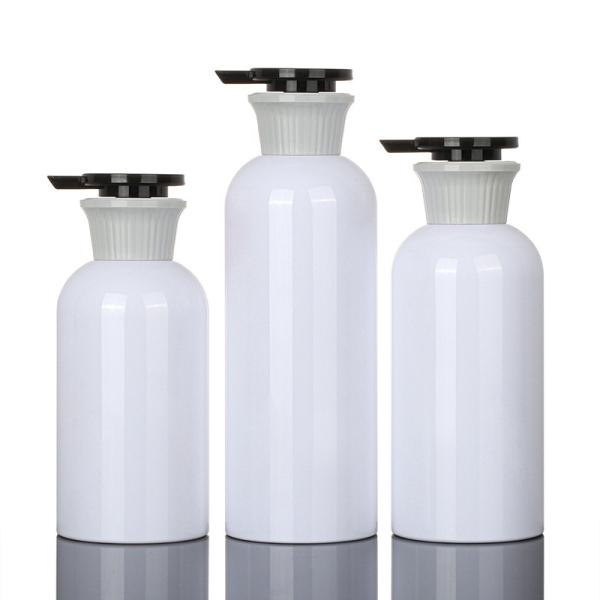 400ml Empty Containers Round Lotion Plastic PET Shampoo And Conditioner Airless