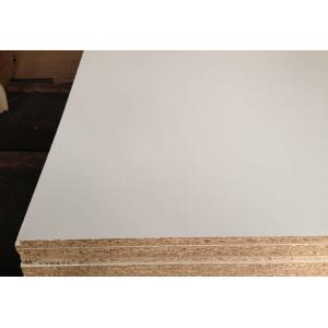 Cheap Smooth Melamine Covered Particle Board / Household Wood Veneer Particle Board for sale