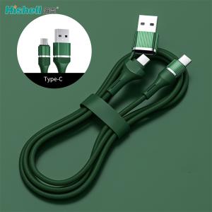 Braided Mobile Phone Data Transfer Cable , Antiwear Data Cable Type C Fast