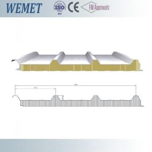 1000MM width 50mm thick fire proof fast installation PIR sandwich roof panels