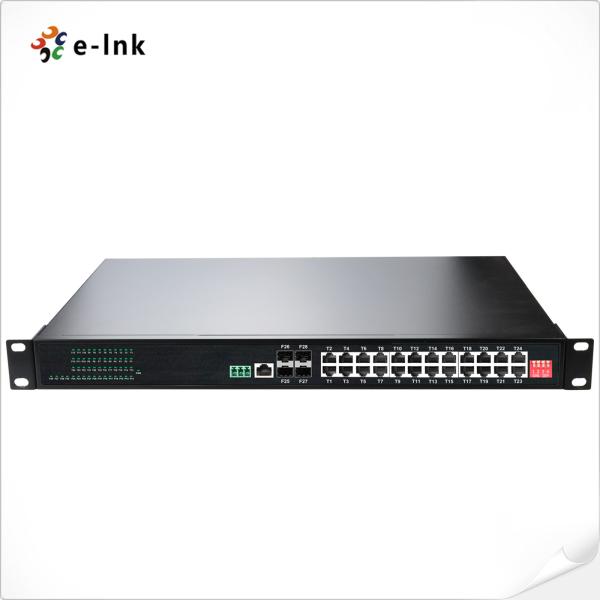 Industrial L2+ Rackmount 24-Port 10/100/1000T 802.3at PoE + 4-Port 1000X SFP