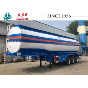 China 42000 Liters Tri Axle Trailer , Diesel Fuel Trailer With Super Single Tires on sale
