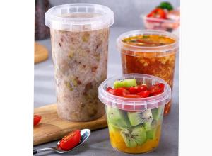 China Round Soup Cups With Tamper-evidence Food Grade Plastic PP Material Microwave Takeaway Bento Food Box Lunch Container Wi on sale