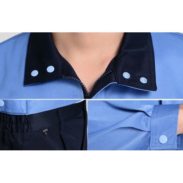 Cotton Polyester Industrial Work Uniforms , Custom Durable Blue Work Uniforms