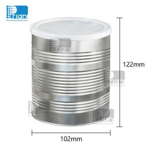 Custom Metal Packaging Rectangular / Round Tinplate Food Tin Packaging 12oz