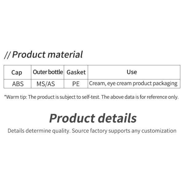 Skincare Body Butter Containers Luxury Cream Jar Set With MS Collar