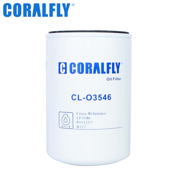 Coralfly Construction Machinery Oil Filter LF33546 551257 B337 For Fleetguard