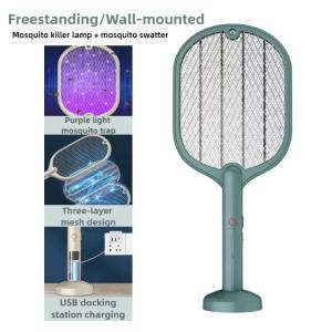 JZ High Voltage Rechargeable Suspension Mosquito Lamp + USB Type Bug Zapper 2 In