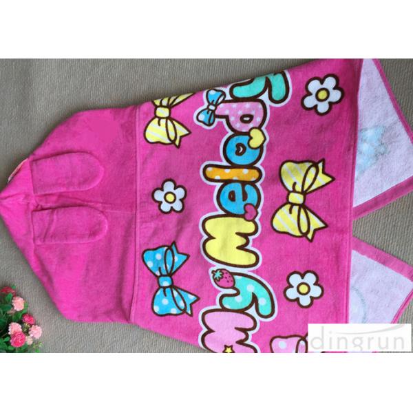 Lightweight Convenient Hooded Poncho Towels Breathable Lovely 60*120cm