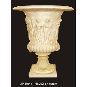 Waterproof And Fireproof Sandstone Garden Flower Containers With Elegant Design
