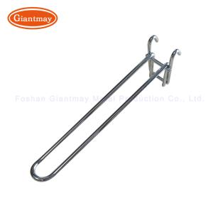 Metal White Perforate Panel Gridwall Euro Hooks Wire Rack Display Hook