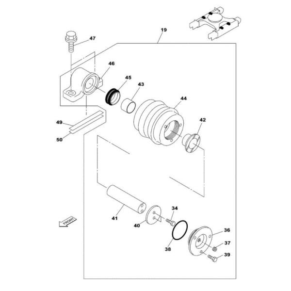 KRA14070 KRA13750 JRA0214 Track Idler CX210B CX240 Front Idler Track Roller
