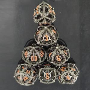 Sound Pearl RPG Metal Hollow Dice Set DND Cisu 16mm Smooth