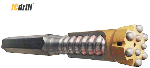 Threaded Rock Drill Rods , T45 Drill Extension Rod For Bench Drilling