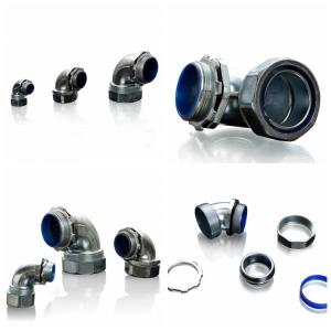 HX Flexible Conduit Accessories , Plum Type Electrical Conduit 90 Degree Elbow