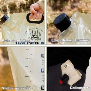 Collapsible Water Storage Carrier - 1.9 Gallon Portable Container with Spigot,