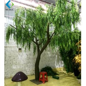 Dense Faux Weeping Willow , Green Willow Tree For Greenery Landscape