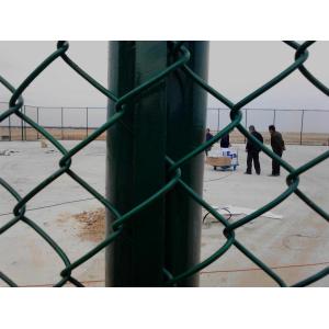 Green Chain Link Fencing Fabric PVC Coated 9 Gauge 4ft X 50ft Galvanized
