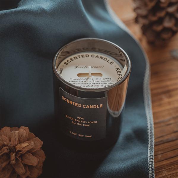 carmine suede Vegan Soy Candles , Tapered long lasting scented candles