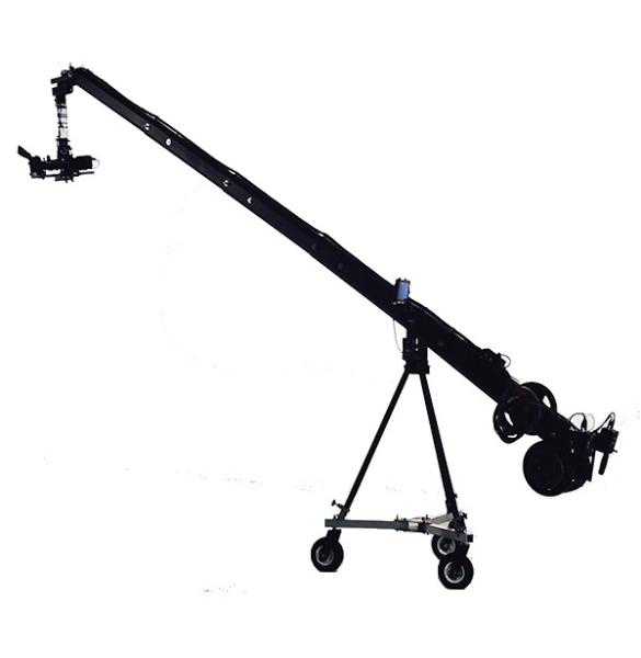 Quality 10m 2-Axis Motorized Tilt Head Video Jimmy Camera Jib Crane triangle electronic control rocker arm DV jimmy jib wholesale