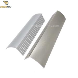 Aluminum Bullnose Edge Trim , Tile Step Edging Strip Screw Install