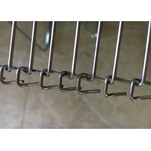 Edge Loop SS Flat Wire Conveyor Belt , Flat Flex Mesh Belt For Cleaning Machine