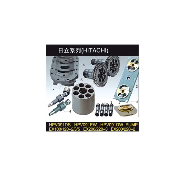 Hitachi HPV091/EX200/EX100 Hydraulic Piston Pump Parts with Precision Engineerin
