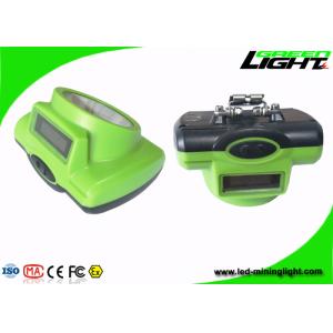 Green Color 15000lux Rechargeable LED Headlamp 6.4Ah Battery Capacity cordless
