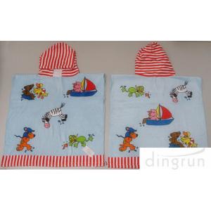 Full Reactive Printing Hooded Poncho Towels Azo Free Personalized