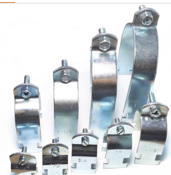 Galvanized Steel chrome Pipe Hanging Clamp P Type Heavy Duty Pipe size