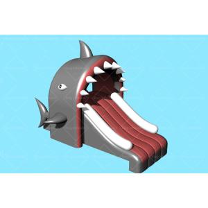 Custom 3.3m*2m Shark Theme Inflatable Water Slide For Kids Swimming Pool