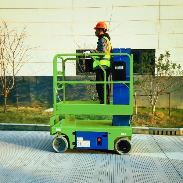 Quality Self Propelled Full Electric Vertical Lift Oil Free Aerial Work Solution wholesale