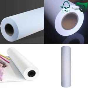 FSC CAD Inkjet Printer Plotter Paper Roll 80g 24" 36" 500ft 2" Core