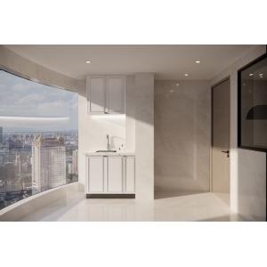 Beige Stainless Steel Tall Laundry Room Cabinets Sleek Design Practical Features