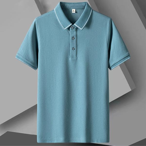 Thin Cool Men'S Short Sleeved T Shirt Lapel Polo Tops Horse Riding