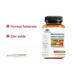 Wholesale Zinc Oxide Retinol Acetate Multiple Vitamins And Minerals Tablets