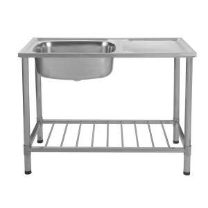 1000*500mm Freestanding Stainless Steel Basin Stand With Drainboard Faucet
