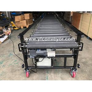 Expandable Motorized Rubber coated Flexible Roller Conveyor