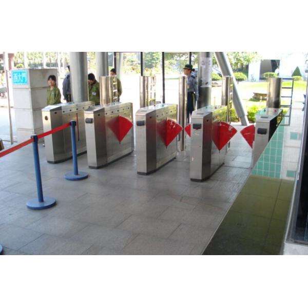 Fashionable Design Stainless Steel Flap Barrier Turnstile Passage Speed 40 Persons / Min