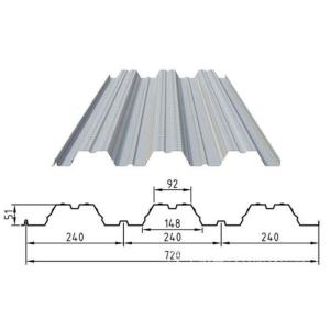 Metal Floor Decking Sheet Roll Forming Machine With 10 - 12m / Min Working Speed