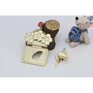 Best selling high end plating light gold leaf shape metal turn locks for handbag