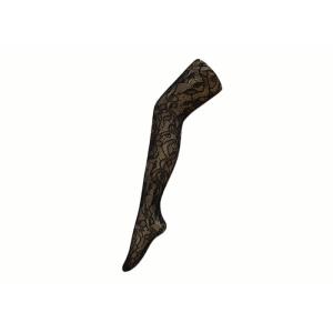 Cheap Double Colored Ladies Fishnet Tights With Big Leaves Jacquard for sale