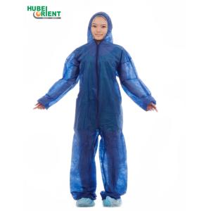 Disposable 35G/M2 Polypropylene Non Woven Coverall Suit With Hood