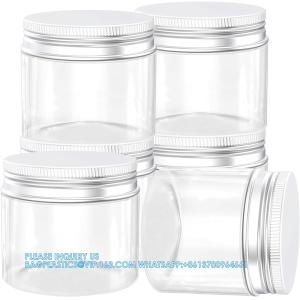 16 Ounce Plastic Jars Clear Plastic Mason Jars Storage Containers Wide Mouth