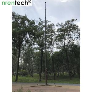10m aluminum telescoping mast/manual crank winch telescopic mast/ push