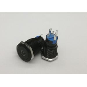 Black Momentary Aluminum 19mm Illuminated Vandal Switch