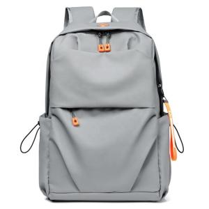 China Grey Waterproof Travel Laptop Backpack Anti Theft Backpack With Usb Charging Port on sale