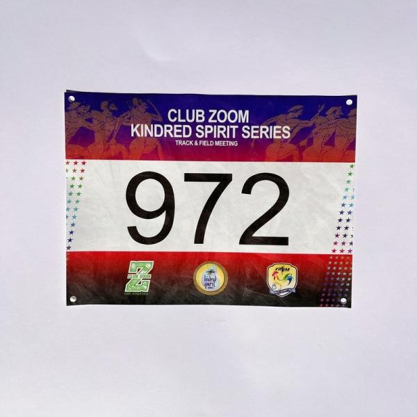 Customized Competition Identification Numbers Thickness 0.5mm PANTONE Color Race