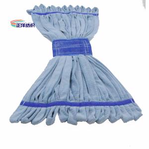 14oz Wet Cleaning Mop Medium Size Blue Loop End Microfiber Tube Mop