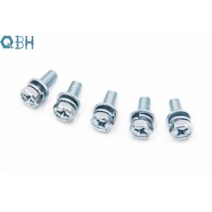 Hexagon Head Cross Recessed Bolt Zinc Coating With Indentation